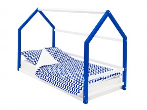 Детская кровать-домик Монтессори Svogen сине-белый в Камышлове - kamyshlov.magazinmebel.ru | фото - изображение 1