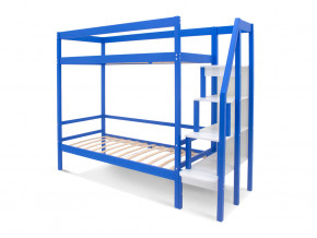 Двухъярусная кровать Svogen с бортиком синий в Камышлове - kamyshlov.magazinmebel.ru | фото - изображение 2
