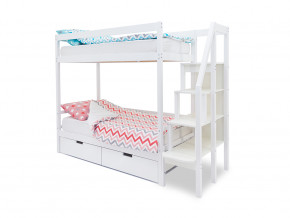 Двухъярусная кровать Svogen с ящиками белый в Камышлове - kamyshlov.magazinmebel.ru | фото