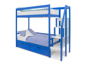 Двухъярусная кровать Svogen с ящиками синий в Камышлове - kamyshlov.magazinmebel.ru | фото