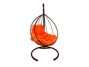 Кокон Капля без ротанга оранжевая подушка в Камышлове - kamyshlov.magazinmebel.ru | фото
