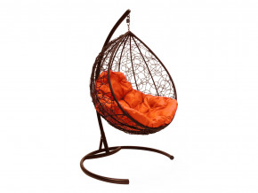 Кокон Капля ротанг оранжевая подушка в Камышлове - kamyshlov.magazinmebel.ru | фото