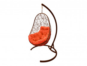 Кокон Овал с ротангом оранжевая подушка в Камышлове - kamyshlov.magazinmebel.ru | фото - изображение 1