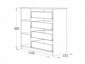 Комод 9 фант ясень анкор в Камышлове - kamyshlov.magazinmebel.ru | фото - изображение 2