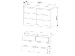 Комод Мори МК1200.6 Графит в Камышлове - kamyshlov.magazinmebel.ru | фото - изображение 2