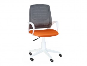 Кресло оператора Ирис white стандарт черный/оранжевый в Камышлове - kamyshlov.magazinmebel.ru | фото