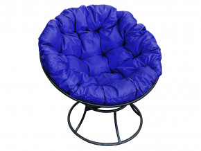 Кресло Папасан без ротанга синяя подушка в Камышлове - kamyshlov.magazinmebel.ru | фото