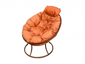 Кресло Папасан мини без ротанга оранжевая подушка в Камышлове - kamyshlov.magazinmebel.ru | фото