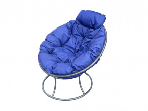 Кресло Папасан мини без ротанга синяя подушка в Камышлове - kamyshlov.magazinmebel.ru | фото - изображение 1