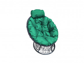 Кресло Папасан мини с ротангом зелёная подушка в Камышлове - kamyshlov.magazinmebel.ru | фото