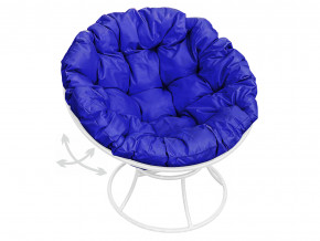 Кресло Папасан пружинка без ротанга синяя подушка в Камышлове - kamyshlov.magazinmebel.ru | фото - изображение 1