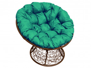 Кресло Папасан с ротангом зелёная подушка в Камышлове - kamyshlov.magazinmebel.ru | фото