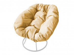 Кресло Пончик без ротанга бежевая подушка в Камышлове - kamyshlov.magazinmebel.ru | фото
