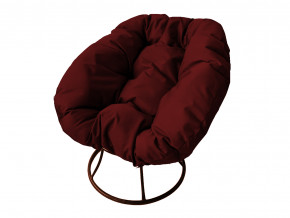 Кресло Пончик без ротанга бордовая подушка в Камышлове - kamyshlov.magazinmebel.ru | фото - изображение 1