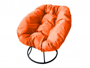 Кресло Пончик без ротанга оранжевая подушка в Камышлове - kamyshlov.magazinmebel.ru | фото