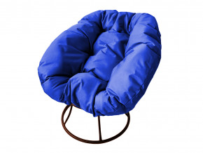 Кресло Пончик без ротанга синяя подушка в Камышлове - kamyshlov.magazinmebel.ru | фото