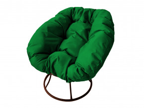 Кресло Пончик без ротанга зелёная подушка в Камышлове - kamyshlov.magazinmebel.ru | фото