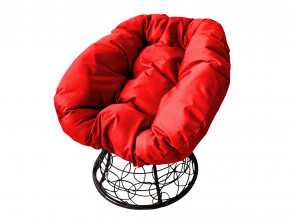 Кресло Пончик с ротангом красная подушка в Камышлове - kamyshlov.magazinmebel.ru | фото