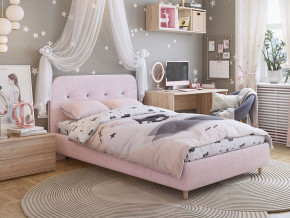 Кровать 1200 Лео велюр нежно-розовый в Камышлове - kamyshlov.magazinmebel.ru | фото - изображение 4