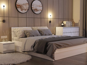 Кровать 1400 Челси Белый глянец в Камышлове - kamyshlov.magazinmebel.ru | фото - изображение 2