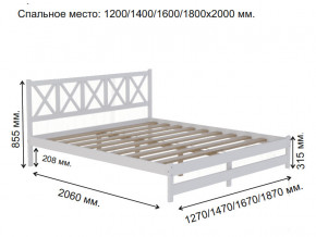 Кровать 2-х спальная Аист-8 Классика белый 1200х2000 мм в Камышлове - kamyshlov.magazinmebel.ru | фото - изображение 2