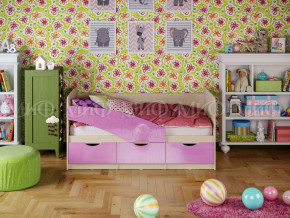 Кровать Бабочки 1800 Сиреневый металлик в Камышлове - kamyshlov.magazinmebel.ru | фото - изображение 1