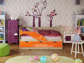 Кровать Дельфин-1 1600 Оранжевый металлик в Камышлове - kamyshlov.magazinmebel.ru | фото