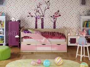 Кровать Дельфин-1 1600 Розовый металлик в Камышлове - kamyshlov.magazinmebel.ru | фото - изображение 1