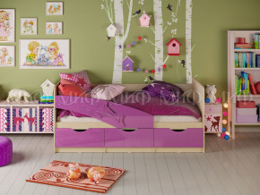 Кровать Дельфин 1600 Фиолетовый металлик в Камышлове - kamyshlov.magazinmebel.ru | фото - изображение 1
