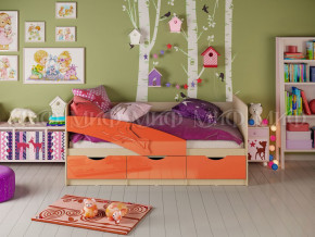 Кровать Дельфин 1600 Оранжевый металлик в Камышлове - kamyshlov.magazinmebel.ru | фото
