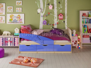 Кровать Дельфин 1600 Синий металлик в Камышлове - kamyshlov.magazinmebel.ru | фото - изображение 1