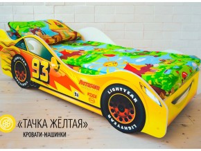 Кровать детская машина Тачка Желтая в Камышлове - kamyshlov.magazinmebel.ru | фото - изображение 1