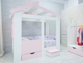 Кровать детская Теремок без ящика розовая в Камышлове - kamyshlov.magazinmebel.ru | фото - изображение 2