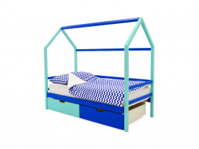 Кровать-домик Svogen с ящиками мятно-синий в Камышлове - kamyshlov.magazinmebel.ru | фото