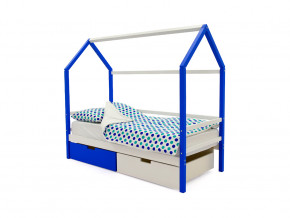 Кровать-домик Svogen с ящиками сине-белый в Камышлове - kamyshlov.magazinmebel.ru | фото - изображение 1
