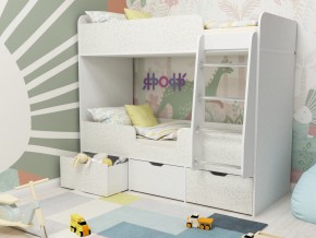 Кровать двухъярусная Малыш двойняшка белый феритейл в Камышлове - kamyshlov.magazinmebel.ru | фото