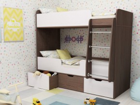 Кровать двухъярусная Малыш двойняшка бодега-белый в Камышлове - kamyshlov.magazinmebel.ru | фото