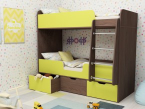 Кровать двухъярусная Малыш двойняшка бодега-лайм в Камышлове - kamyshlov.magazinmebel.ru | фото