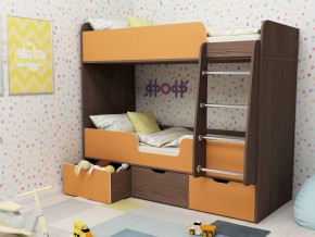 Кровать двухъярусная Малыш двойняшка бодега-оранжевый в Камышлове - kamyshlov.magazinmebel.ru | фото