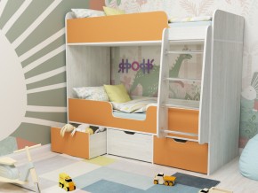 Кровать двухъярусная Малыш двойняшка винтерберг-оранжевый в Камышлове - kamyshlov.magazinmebel.ru | фото - изображение 1