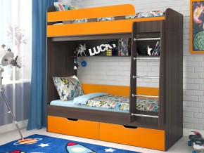 Кровать двухъярусная Юниор 5 Бодего-Оранжевый в Камышлове - kamyshlov.magazinmebel.ru | фото