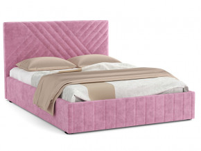 Кровать Гамма 1400 с основанием велюр тенерифе розовый в Камышлове - kamyshlov.magazinmebel.ru | фото - изображение 1