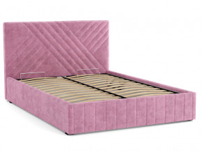 Кровать Гамма 1400 с основанием велюр тенерифе розовый в Камышлове - kamyshlov.magazinmebel.ru | фото - изображение 2