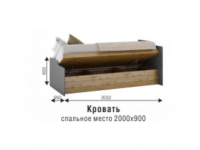 Кровать Харви белый/вотан в Камышлове - kamyshlov.magazinmebel.ru | фото - изображение 3