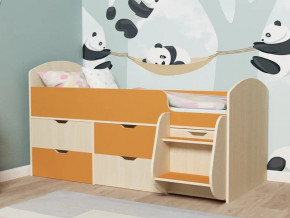 Кровать Малыш-7 Дуб-Оранжевый в Камышлове - kamyshlov.magazinmebel.ru | фото