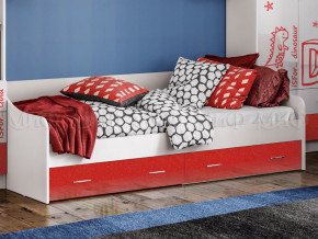 Кровать с ящиками Вега Алфавит Красный в Камышлове - kamyshlov.magazinmebel.ru | фото