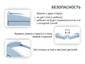 Кровать с ящиком Letmo небесный (рогожка) в Камышлове - kamyshlov.magazinmebel.ru | фото - изображение 15