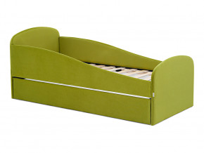 Кровать с ящиком Letmo оливковый (велюр) в Камышлове - kamyshlov.magazinmebel.ru | фото