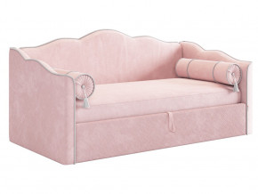 Кровать софа Лея 900 велюр нежно-розовый/галька в Камышлове - kamyshlov.magazinmebel.ru | фото - изображение 1