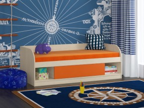Кровать Соня 4 дуб молочный-оранжевый в Камышлове - kamyshlov.magazinmebel.ru | фото